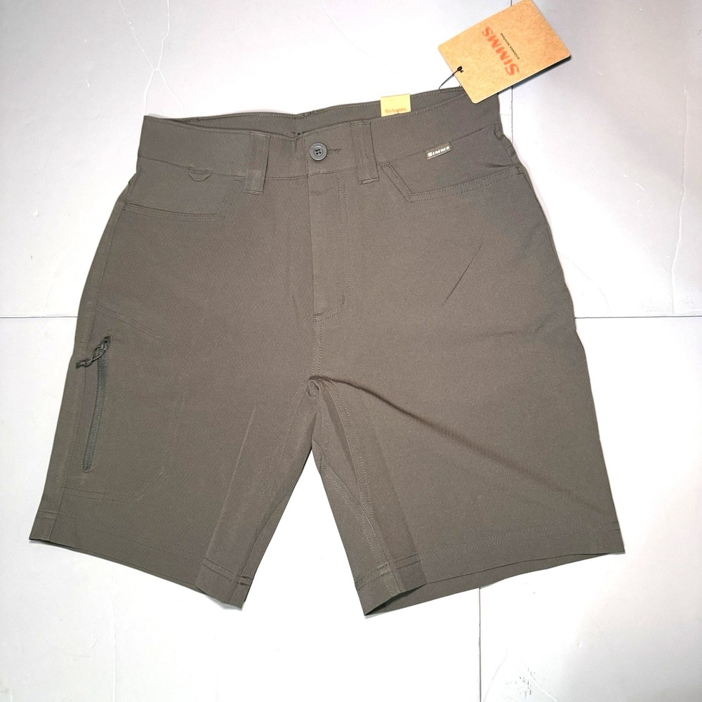 Simms Skiff Shorts Mens 30 9 Basalt Gray Green Fishing Quick Dry Performance New